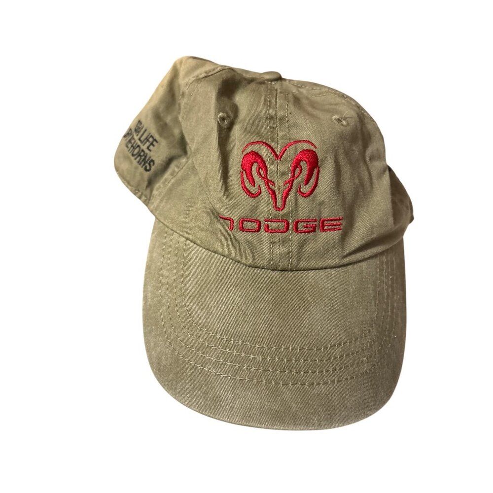 Dodge Ram Adjustable‎ Khaki Cap With Embroidered Logo & Slogan